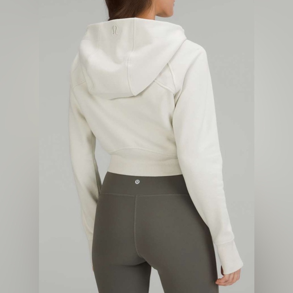 NWOT Lululemon Scuba Full-Zip Cropped Hoodie Bone - Picture 2 of 8